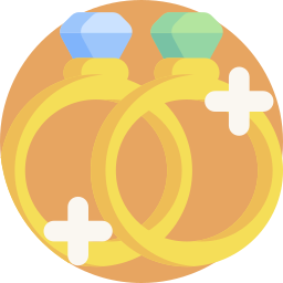 Wedding rings icon