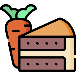 pastel de zanahoria icono