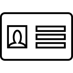 esquema de la tarjeta de visita icono