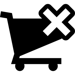 Cancel shopping cart e commerce interface symbol icon