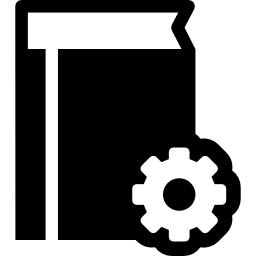 símbolo de interfaz de configuración de libro icono