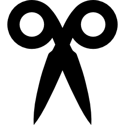 아래쪽을 가리키는 가위 icon