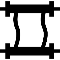 Рукопись рулонной бумаги с двумя рулонами иконка