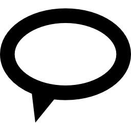 bocadillo de diálogo ovalado icono