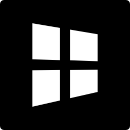 ventanas en un cuadrado icono
