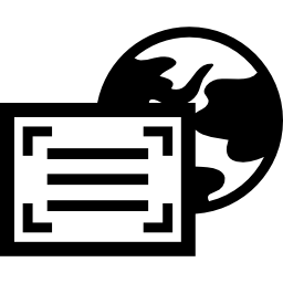 símbolo de certificación internacional icono