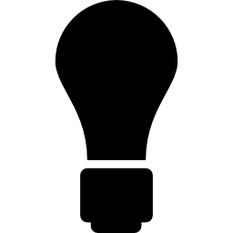forma de lâmpada preta Ícone