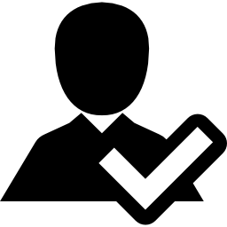 verifizierungssymbol eines mannes icon