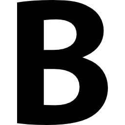 Bold button of letter B symbol icon