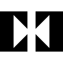 dos flechas apuntando al centro icono