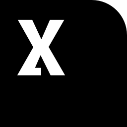 segno di lettera in un quadrato con un angolo arrotondato icona