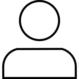 User symbol of thin outline icon