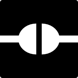 stekkers in vierkant symbool icoon
