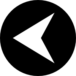 símbolo circular de flecha izquierda icono