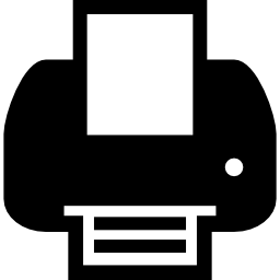 Printer machine with paper icon