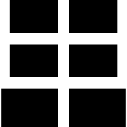símbolo de seis rectángulos icono
