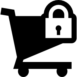 Shopping cart lock icon