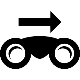 Binoculars with right arrow icon
