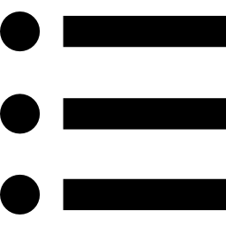 points commençant le symbole du bouton d'interface de lignes de texte Icône