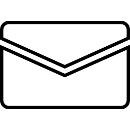New email closed back envelope outlined symbol icon