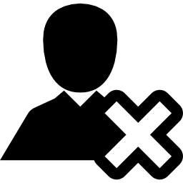 Delete user male interface symbol icon