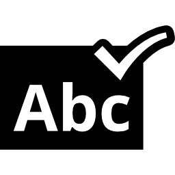 símbolo de verificação abc Ícone
