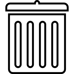 Trash can outline icon