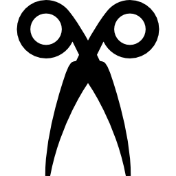 Scissors pointing down icon