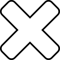 Delete cross outline interface symbol icon