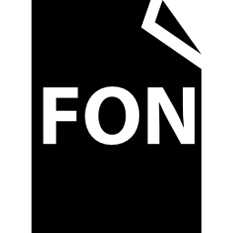 Символ интерфейса типа файла fon иконка
