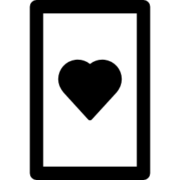 Heart shape in a rectangle icon