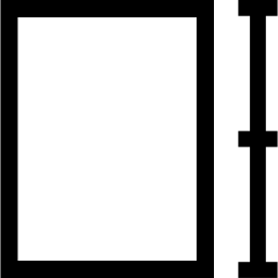 simbolo di forma rettangolare di altezza icona