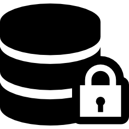 botón de bloqueo de la base de datos icono
