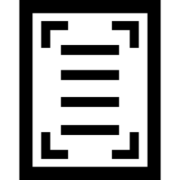simbolo dell'interfaccia della carta di testo icona
