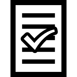 Text file verification interface symbol icon