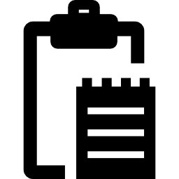 Clipboard and notebook icon