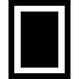 verticale rechthoek met frame icoon