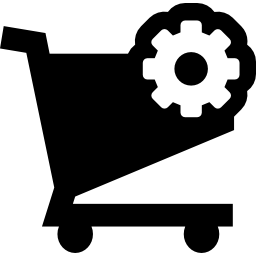 Shopping cart preferences symbol icon