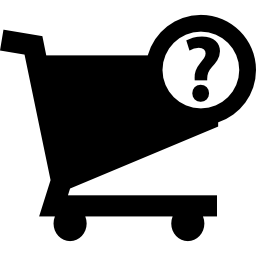 Shopping cart question icon