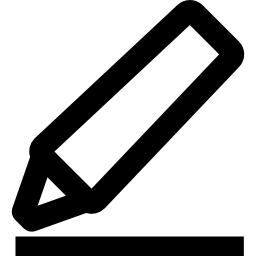 simbolo del contorno diagonale della matita su una linea icona