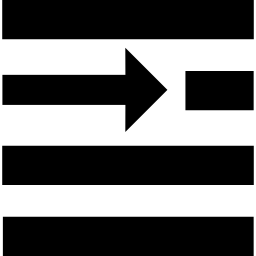 symbol für einrückungsschnittstelle icon