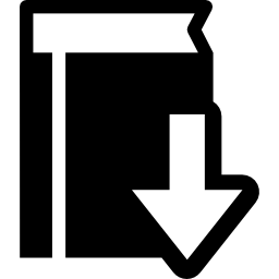 símbolo de interfaz de descarga de libros icono
