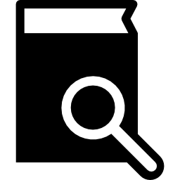 simbolo dell'interfaccia di ricerca del libro icona