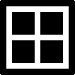 vier quadrate mit rahmenform icon