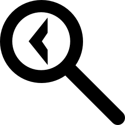 símbolo de interfaz de búsqueda trasera icono