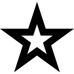 simbolo dell'interfaccia preferita con contorno a stella icona