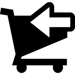 Shoppin cart back button icon