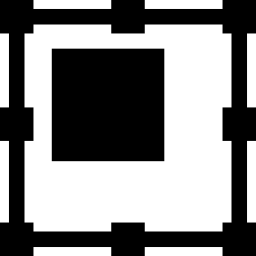 simbolo dell'interfaccia dei quadrati icona