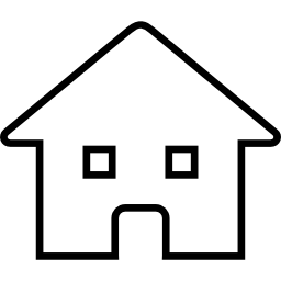 Home building outline symbol icon