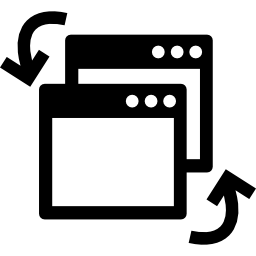 symbole d'interface de deux fenêtres Icône